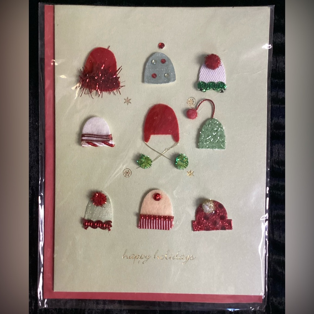 BURGOYNE Festive Holiday Dimensional Greeting Cards Set Of 5 - Picture 2 of 12